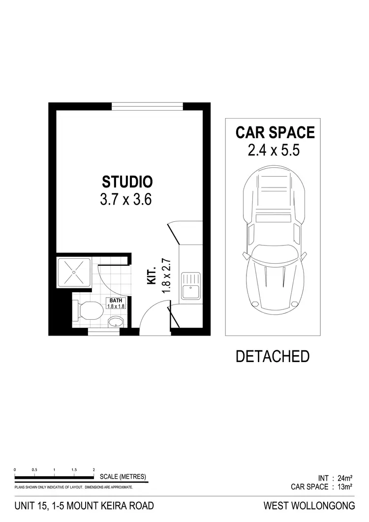 Floorplan of Homely studio listing, 15/1-5 Mount Keira Road, West Wollongong NSW 2500