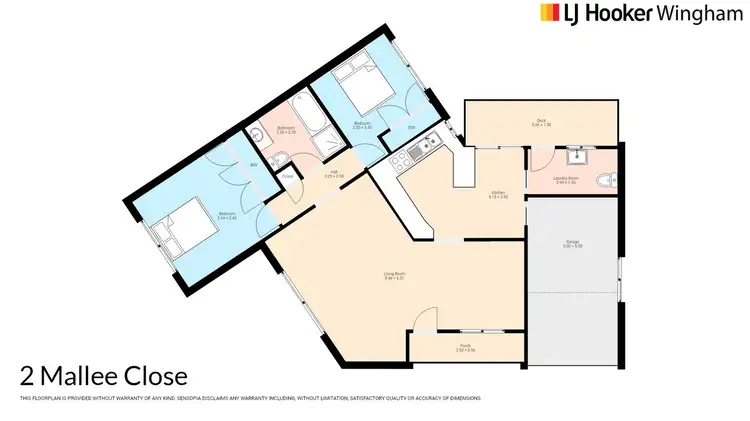 Floorplan of Homely semi-detached listing, 2 Mallee Close, Wingham NSW 2429