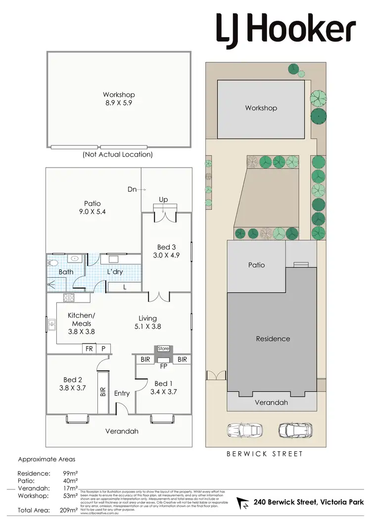 Floorplan of Homely house listing, 240 Berwick Street, Victoria Park WA 6100