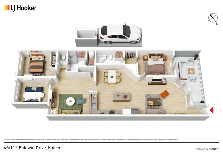 Floorplan of Homely apartment listing, 46/112 Baldwin Drive, Kaleen ACT 2617