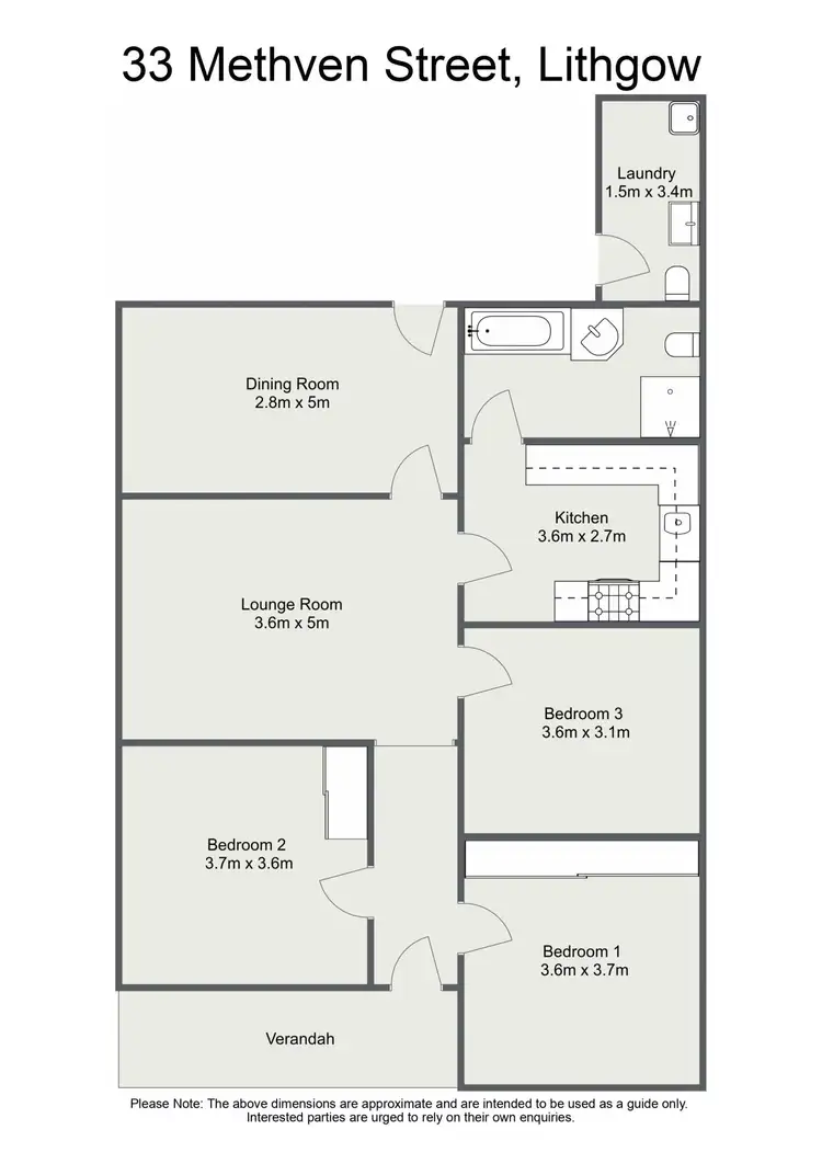 Floorplan of Homely house listing, 33 Methven Street, Lithgow NSW 2790