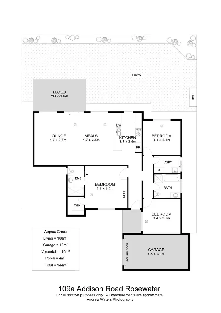 Floorplan of Homely house listing, 109A Addison Road, Rosewater SA 5013