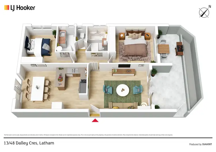 Floorplan of Homely townhouse listing, 13/48 Dalley Crescent, Latham ACT 2615
