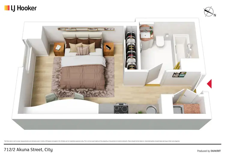 Floorplan of Homely unit listing, 712/2 Akuna Street, Canberra ACT 2601