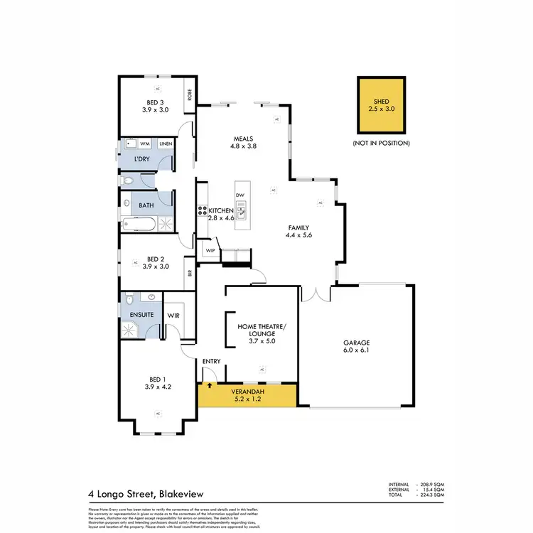 Floorplan of Homely house listing, 4 Longo Street, Blakeview SA 5114
