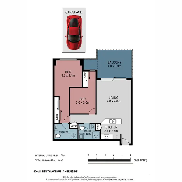 Floorplan of Homely unit listing, 406/24 Zenith Avenue, Chermside QLD 4032