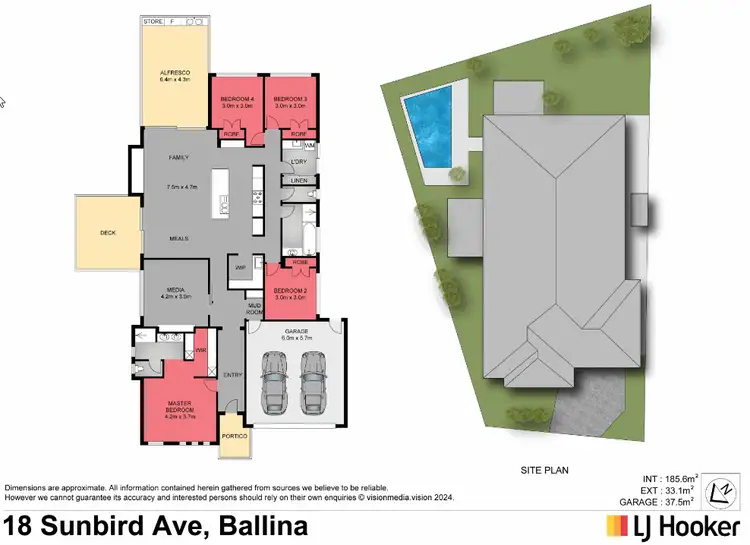 Floorplan of Homely house listing, 18 Sunbird Avenue, Ballina NSW 2478