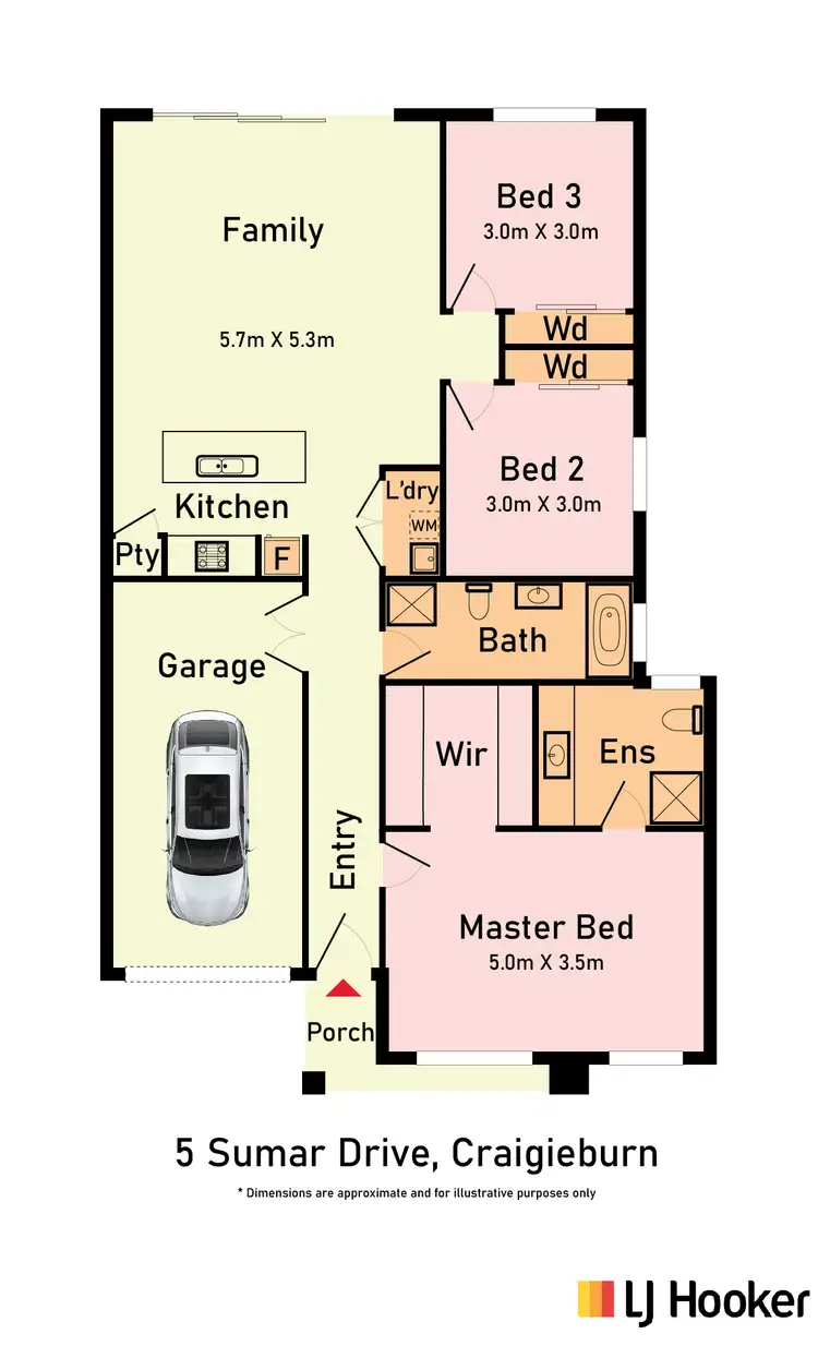 Floorplan of Homely house listing, 5 Sumar Drive, Craigieburn VIC 3064