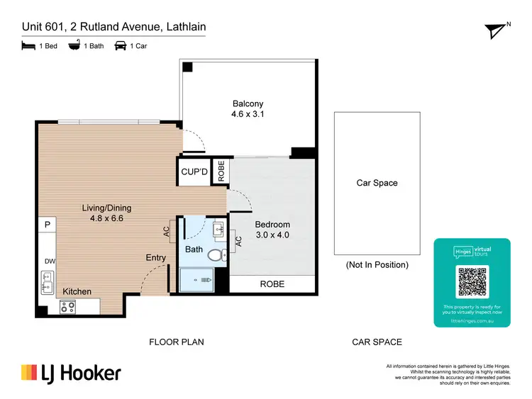 Floorplan of Homely unit listing, 601/2 Rutland Avenue, Lathlain WA 6100