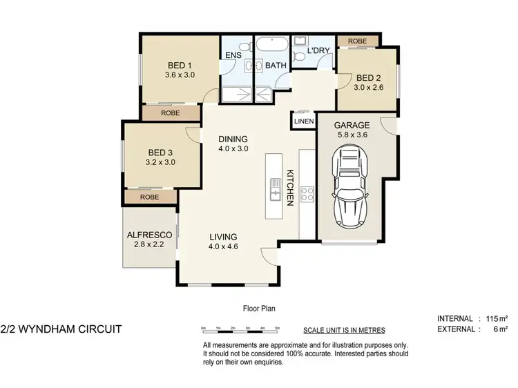 Floorplan of Homely semi-detached listing, 2/2 Wyndham Circuit, Holmview QLD 4207