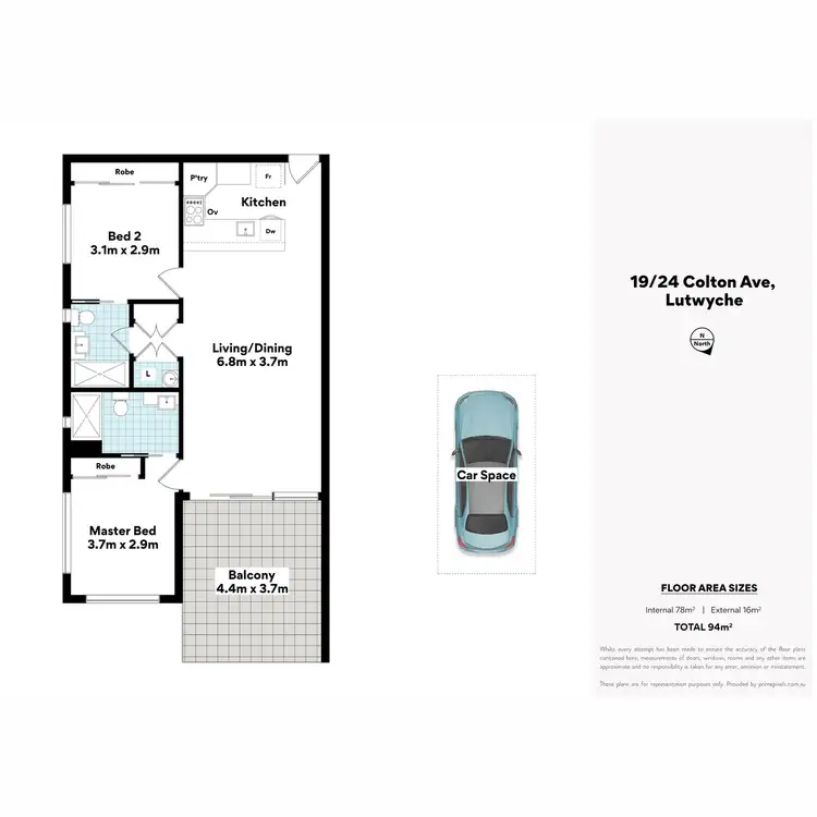Floorplan of Homely apartment listing, 19/20-24 Colton Avenue, Lutwyche QLD 4030