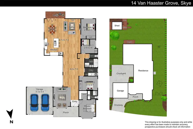 Floorplan of Homely house listing, 14 Van Haaster Grove, Skye VIC 3977