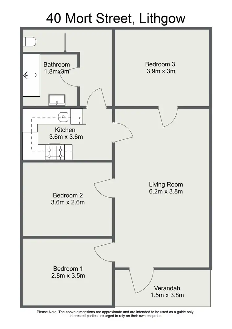 Floorplan of Homely house listing, 40 Mort Street, Lithgow NSW 2790