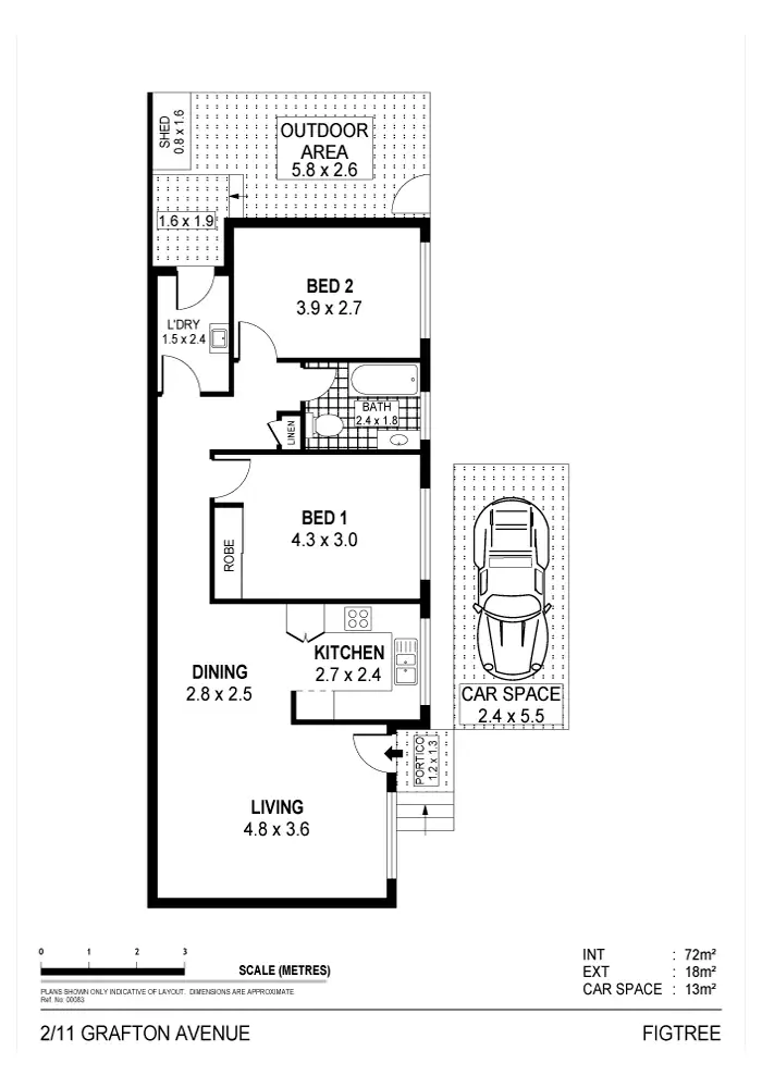 Floorplan of Homely unit listing, 2/11 Grafton Ave, Figtree NSW 2525