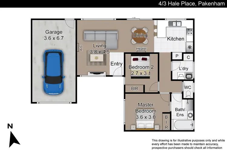 Floorplan of Homely unit listing, 4/3 Hale Place, Pakenham VIC 3810