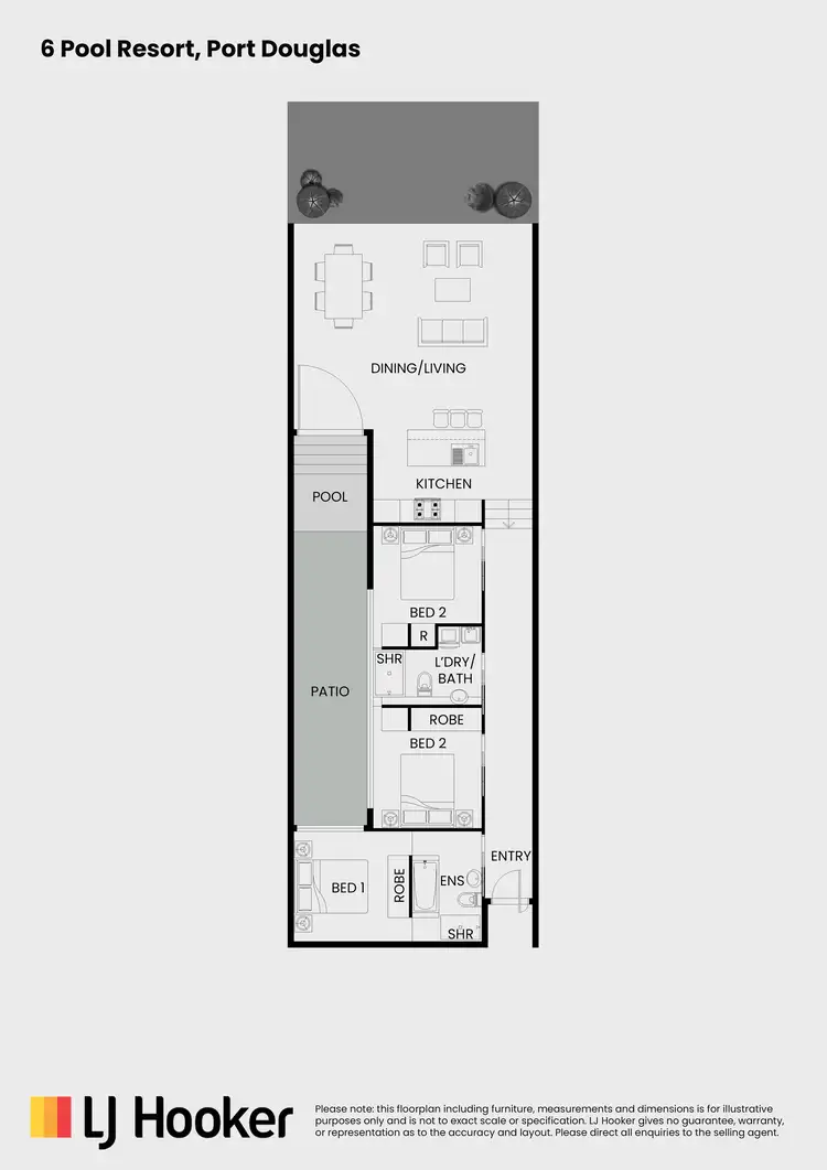 Floorplan of Homely villa listing, 6 Pool/19-37 St Crispins Avenue, Port Douglas QLD 4877
