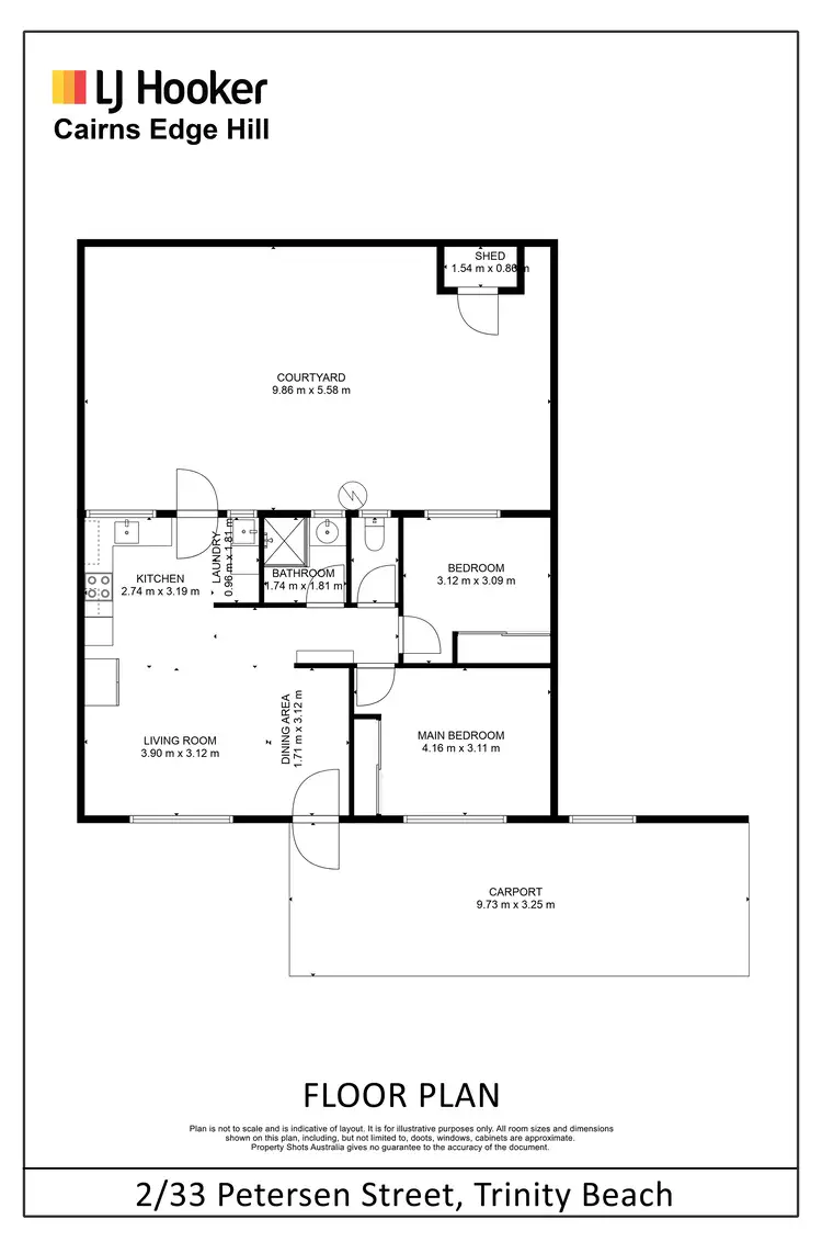 Floorplan of Homely unit listing, 2/33 Petersen Street, Trinity Beach QLD 4879