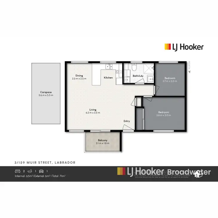 Floorplan of Homely unit listing, 3/159 Muir Street, Labrador QLD 4215