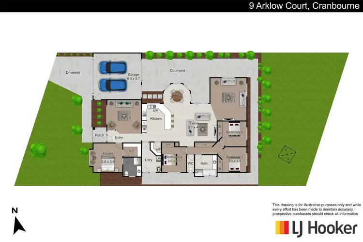 Floorplan of Homely house listing, 9 Arklow Court, Cranbourne VIC 3977