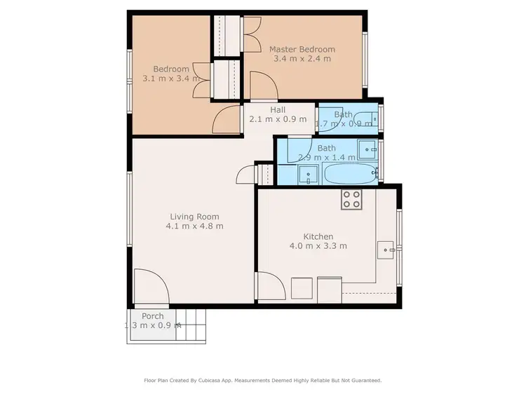 Floorplan of Homely flat listing, 4/13 Beaumont Parade, West Footscray VIC 3012