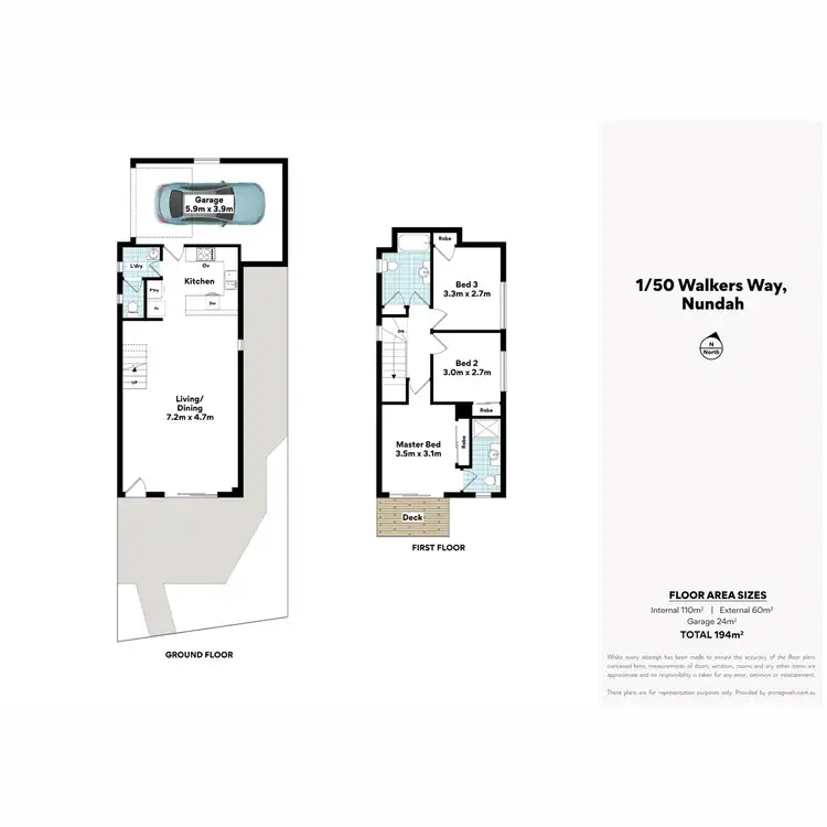Floorplan of Homely townhouse listing, 1/50 Walkers Way, Nundah QLD 4012