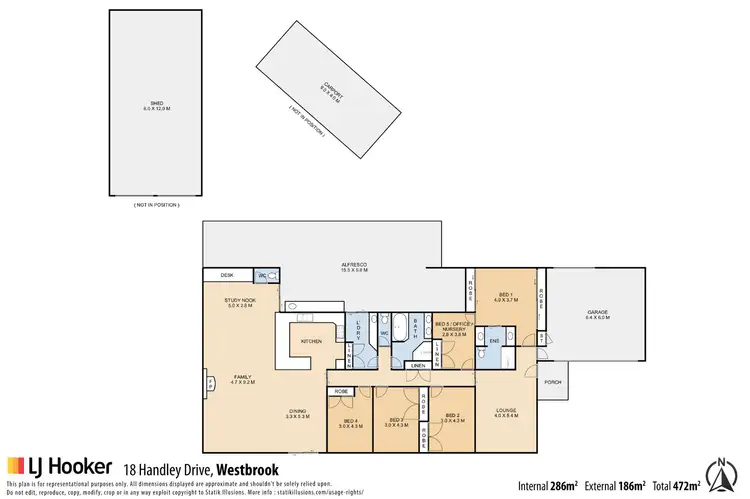 Floorplan of Homely house listing, 18 Handley Drive, Westbrook QLD 4350