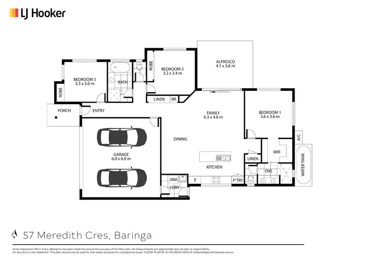 Floorplan of Homely house listing, 57 Meredith Crescent, Baringa QLD 4551