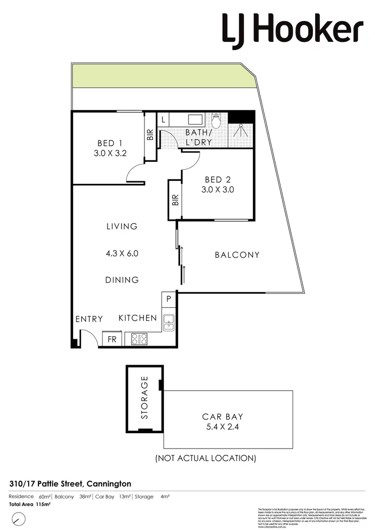 Floorplan of Homely apartment listing, 310/17 Pattie Street, Cannington WA 6107