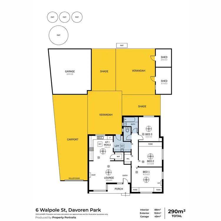 Floorplan of Homely house listing, 6 Walpole Street, Davoren Park SA 5113