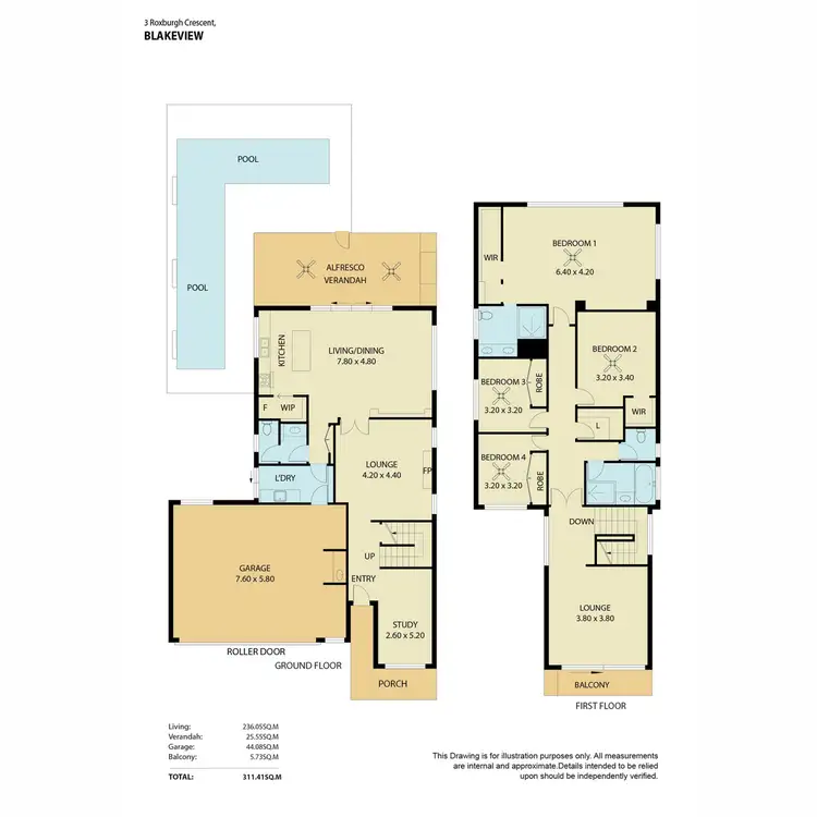 Floorplan of Homely house listing, 3 Roxburgh Crescent, Blakeview SA 5114