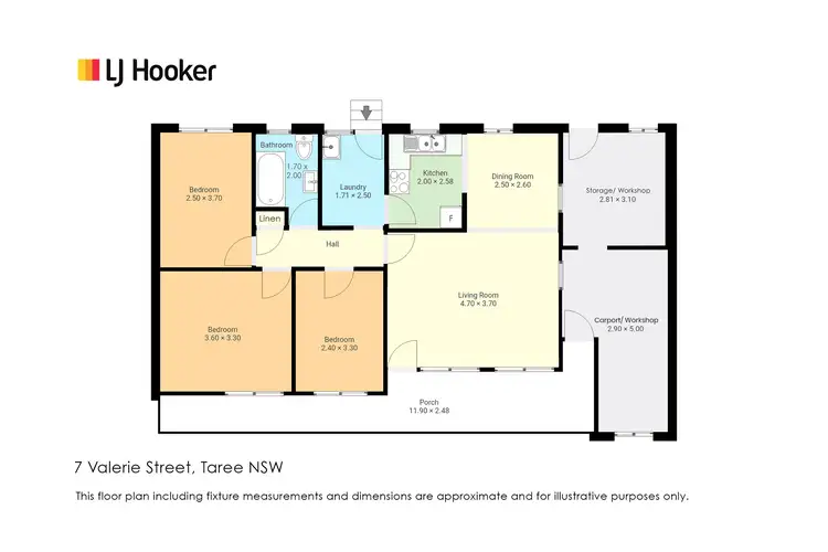 Floorplan of Homely house listing, 7 Valerie Street, Taree NSW 2430