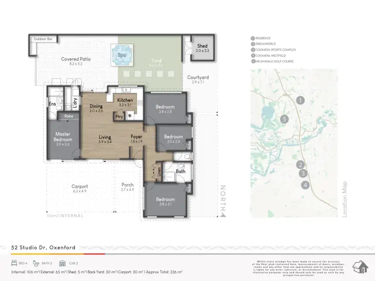 Floorplan of Homely house listing, 52 Studio Drive, Oxenford QLD 4210