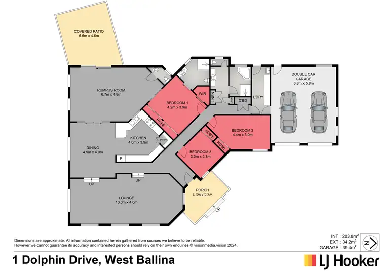 Floorplan of Homely house listing, 1 Dolphin Drive, West Ballina NSW 2478