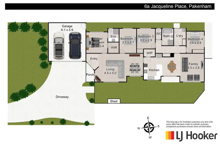 Floorplan of Homely house listing, 6A Jacqueline Place, Pakenham VIC 3810