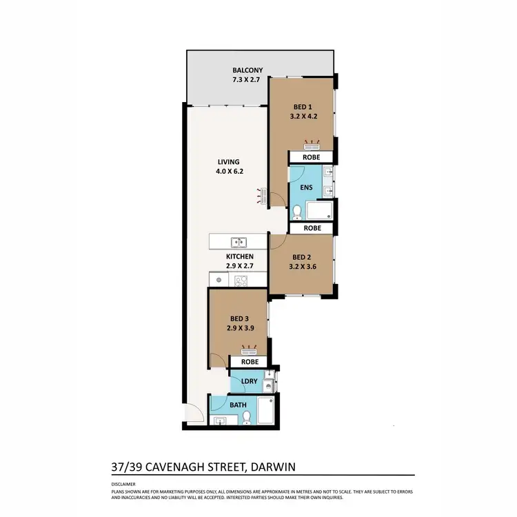 Floorplan of Homely unit listing, 37/39 Cavenagh Street, Darwin City NT 800