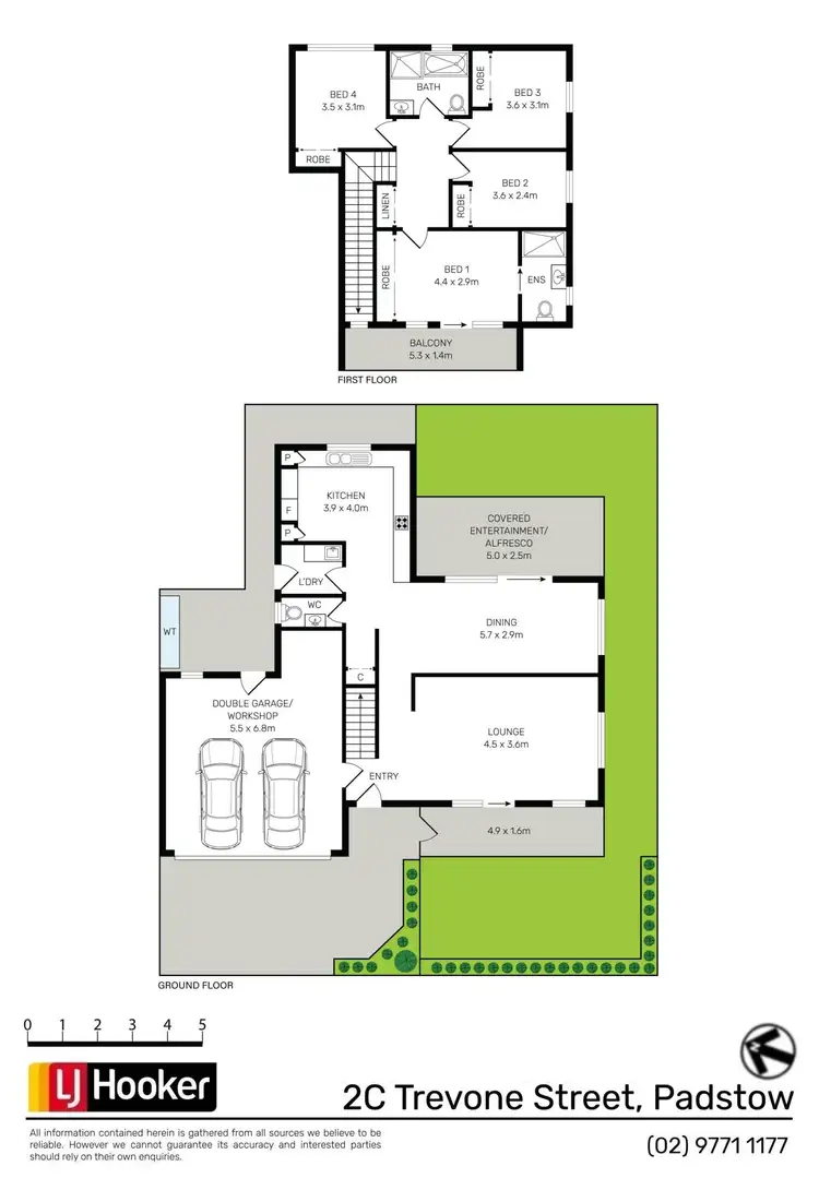 Floorplan of Homely semi-detached listing, 2C Trevone Street, Padstow NSW 2211