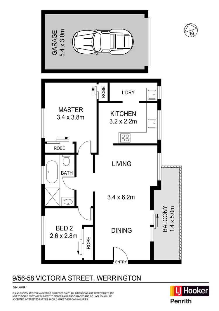 Floorplan of Homely unit listing, 9/56-58 Victoria Street, Werrington NSW 2747