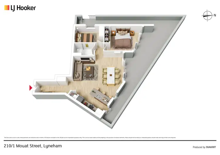 Floorplan of Homely apartment listing, 210/1 Mouat Street, Lyneham ACT 2602