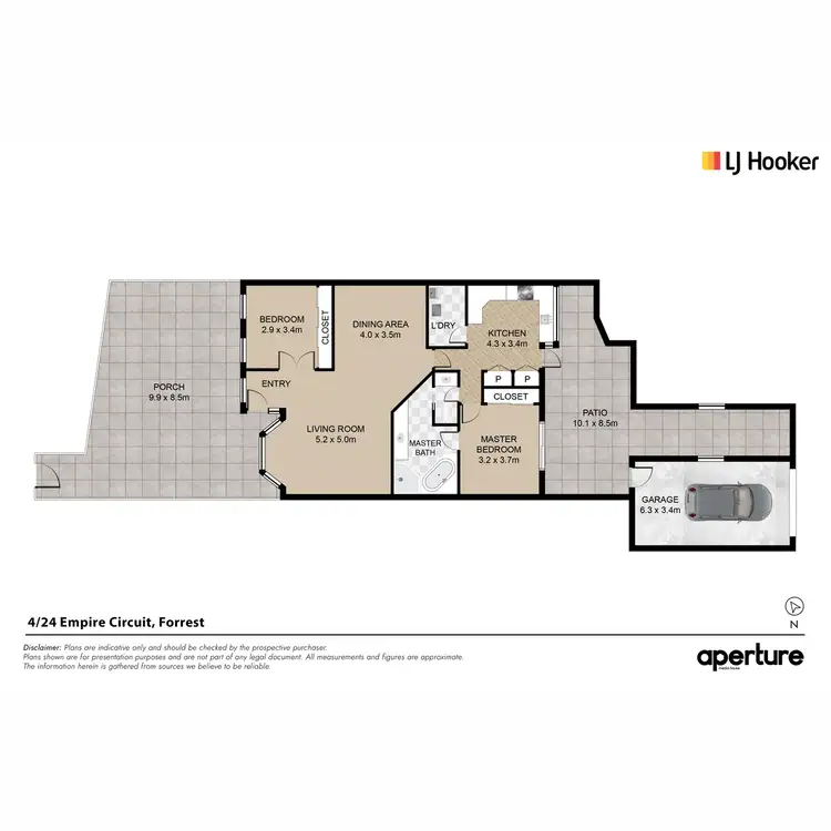 Floorplan of Homely townhouse listing, 4/24 Empire Circuit, Forrest ACT 2603