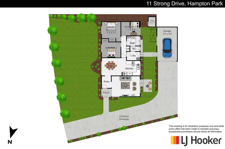 Floorplan of Homely house listing, 11 Strong Drive, Hampton Park VIC 3976