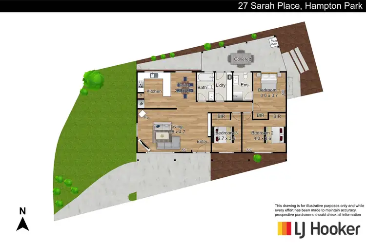 Floorplan of Homely unit listing, 27 Sarah Place, Hampton Park VIC 3976