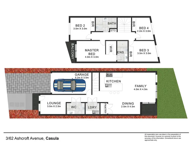 Floorplan of Homely terrace listing, 2/62 Ashcroft Avenue, Casula NSW 2170