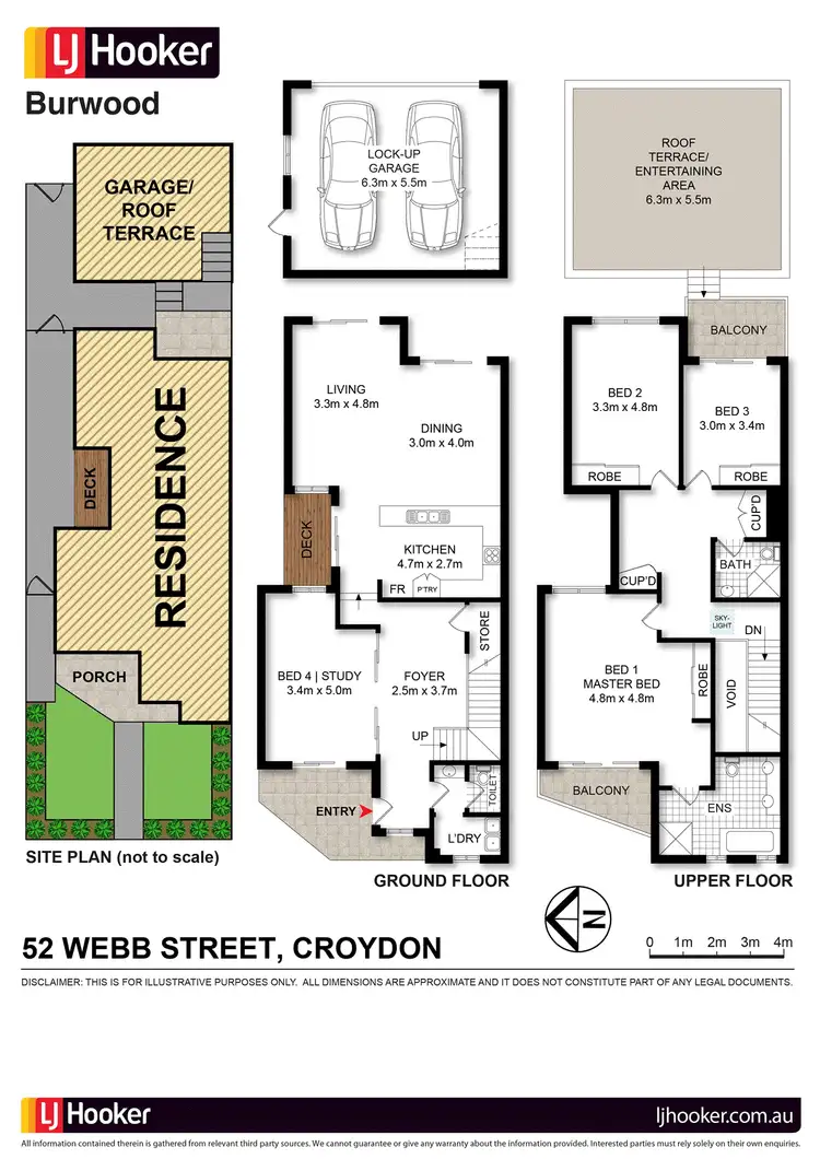 Floorplan of Homely townhouse listing, 52 Webb Street, Croydon NSW 2132
