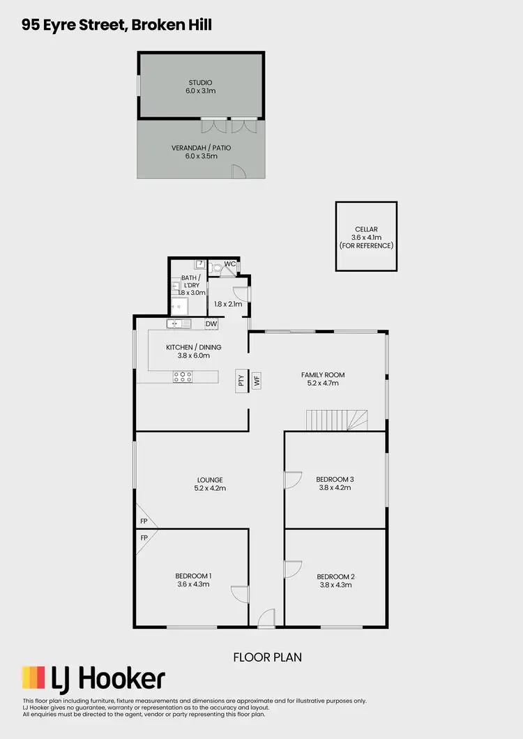 Floorplan of Homely house listing, 95 Eyre Street, Broken Hill NSW 2880