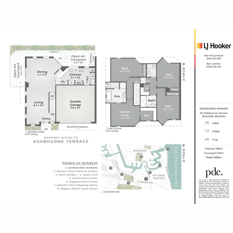 Floorplan of Homely townhouse listing, 1/5 Ashbourne Terrace, Biggera Waters QLD 4216