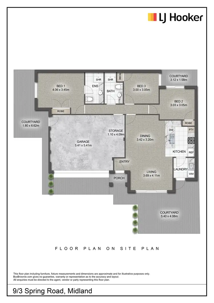 Floorplan of Homely unit listing, Unit 9/3 Spring Avenue, Midland WA 6056