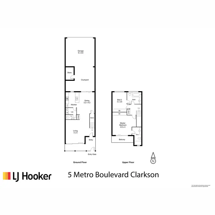 Floorplan of Homely townhouse listing, 5 Metro Boulevard, Clarkson WA 6030