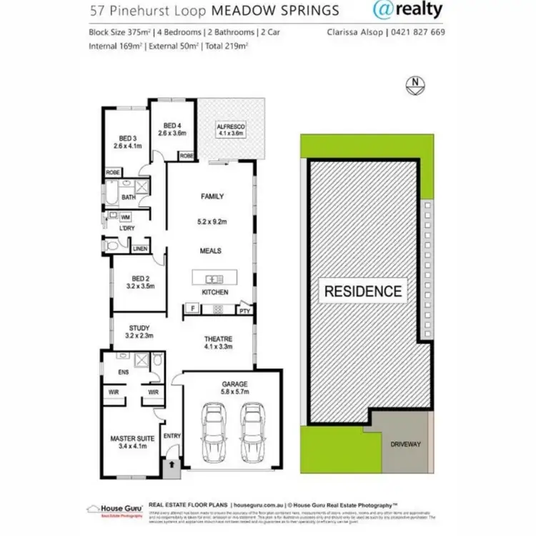 Floorplan of Homely house listing, 57 Pinehurst Loop, Meadow Springs WA 6210
