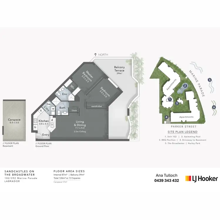 Floorplan of Homely apartment listing, 102/392-398 Marine Parade, Labrador QLD 4215