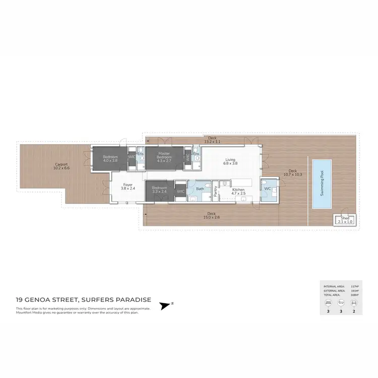 Floorplan of Homely house listing, 19 Genoa Street, Surfers Paradise QLD 4217